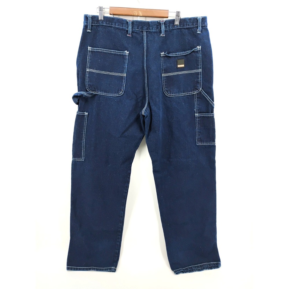Craftsman Wide Leg‎ Baggy 90s Blue Denim Jeans Mens 38x32 Vintage